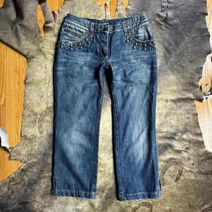 Y2K Dolce and Gabbana blue denim capris